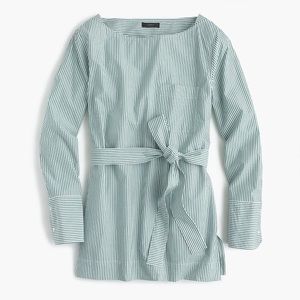 J. Crew striped boatneck tunic top